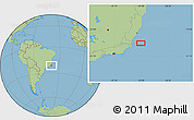 Savanna Style Location Map of the area around 21° 33' 19" S, 39° 52' 30" W