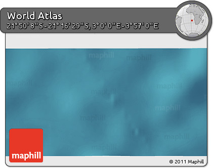 Satellite 3D Map of the Area around 21° 33' 19" S, 3° 28' 30" E