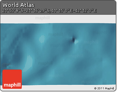 Satellite 3D Map of the Area around 21° 33' 19" S, 41° 43' 30" E