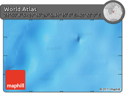 Physical Map of the Area around 21° 33' 19" S, 41° 43' 30" E