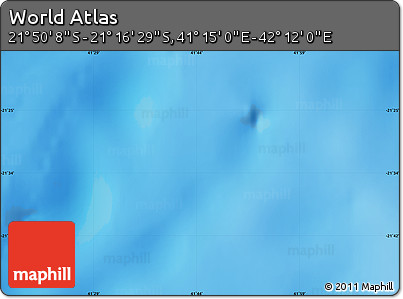 Physical Map of the Area around 21° 33' 19" S, 41° 43' 30" E