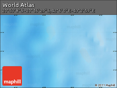 Physical Map of the Area around 21° 33' 19" S, 42° 34' 30" E