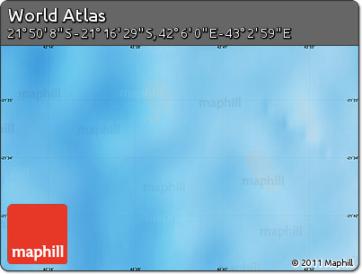 Physical Map of the Area around 21° 33' 19" S, 42° 34' 30" E
