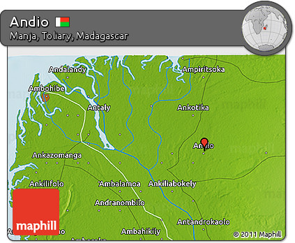 Physical 3D Map of Andio