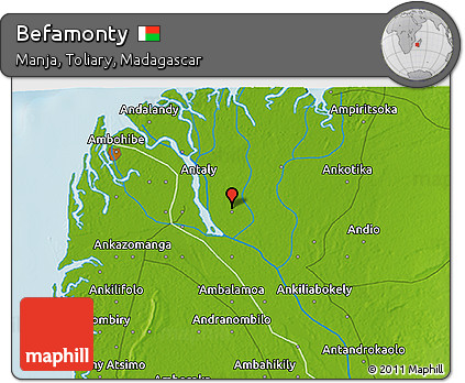 Physical 3D Map of Befamonty
