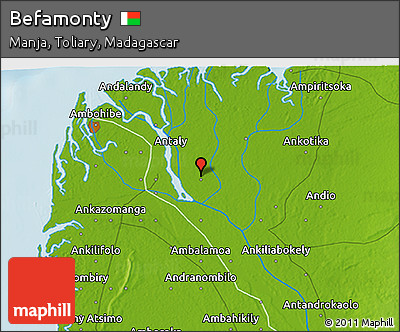 Physical 3D Map of Befamonty