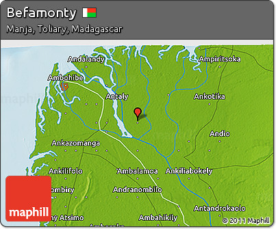 Physical 3D Map of Befamonty