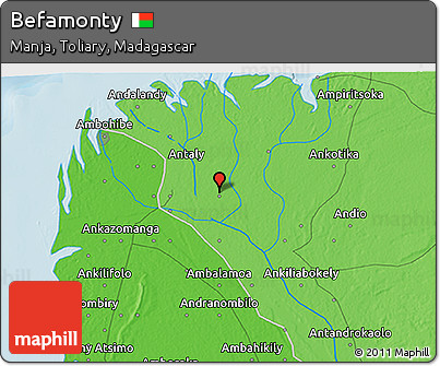 Political 3D Map of Befamonty