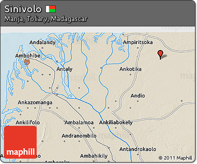 Shaded Relief 3D Map of Sinivolo
