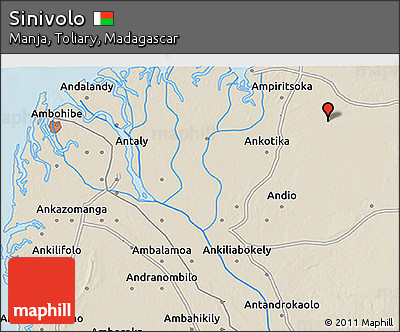 Shaded Relief 3D Map of Sinivolo