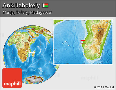 Physical Location Map of Ankiliabokely