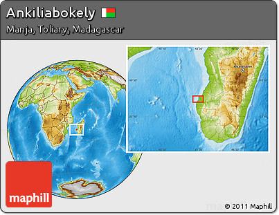 Physical Location Map of Ankiliabokely