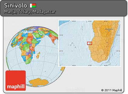 Political Location Map of Sinivolo