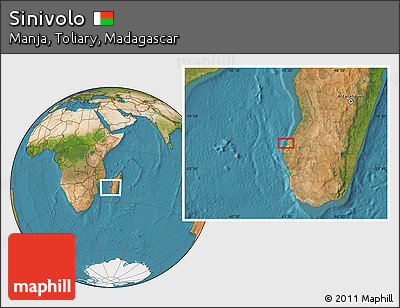 Satellite Location Map of Sinivolo