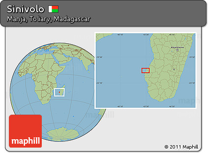 Savanna Style Location Map of Sinivolo