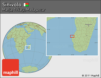 Savanna Style Location Map of Sinivolo