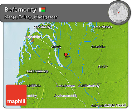 Physical Map of Befamonty