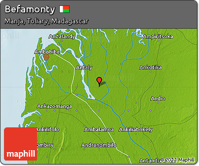 Physical Map of Befamonty