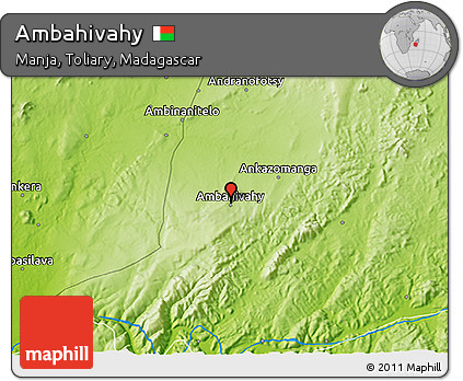 Physical 3D Map of Ambahivahy