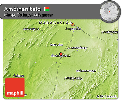 Physical 3D Map of Ambinanitelo