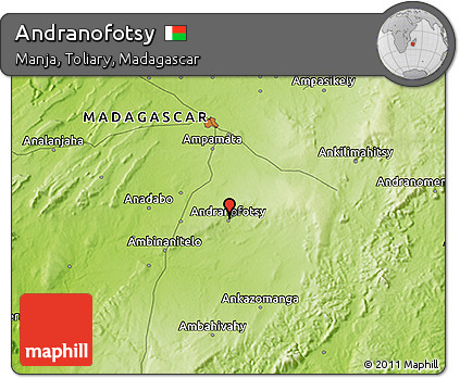 Physical 3D Map of Andranofotsy
