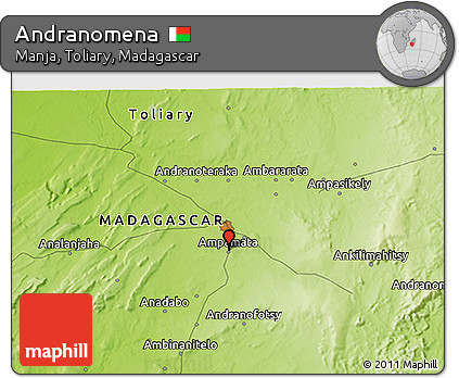 Physical 3D Map of Andranomena