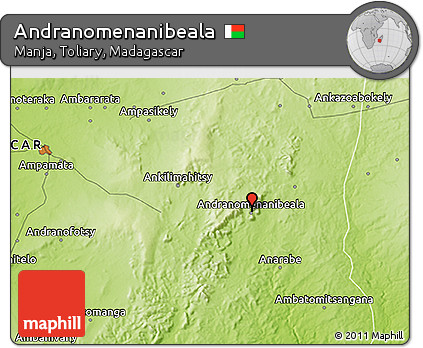 Physical 3D Map of Andranomenanibeala