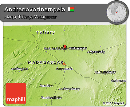 Physical 3D Map of Andranovorinampela