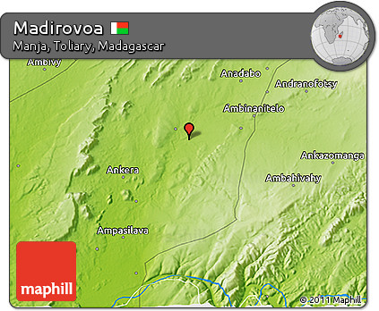 Physical 3D Map of Madirovoa