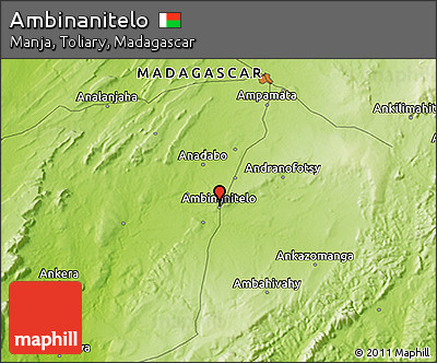 Physical 3D Map of Ambinanitelo