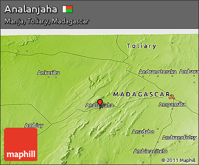 Physical 3D Map of Analanjaha
