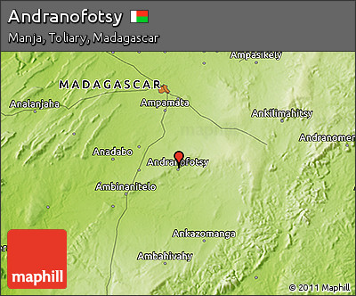 Physical 3D Map of Andranofotsy