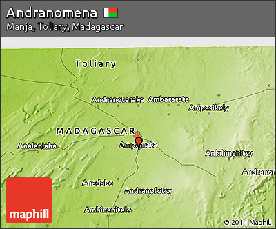 Physical 3D Map of Andranomena
