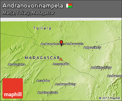 Physical 3D Map of Andranovorinampela