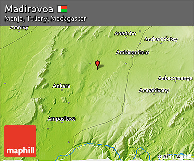 Physical 3D Map of Madirovoa