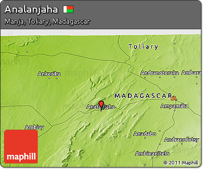 Physical 3D Map of Analanjaha