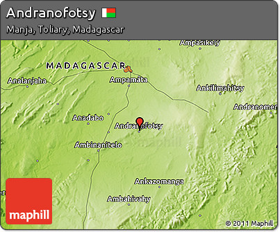 Physical 3D Map of Andranofotsy