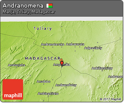 Physical 3D Map of Andranomena
