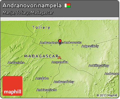 Physical 3D Map of Andranovorinampela