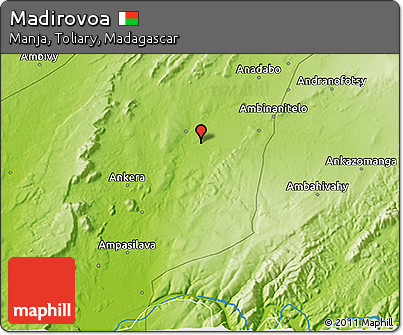 Physical 3D Map of Madirovoa
