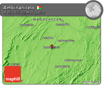 Political 3D Map of Ambinanitelo