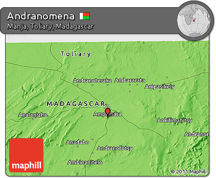 Political 3D Map of Andranomena