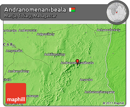 Political 3D Map of Andranomenanibeala