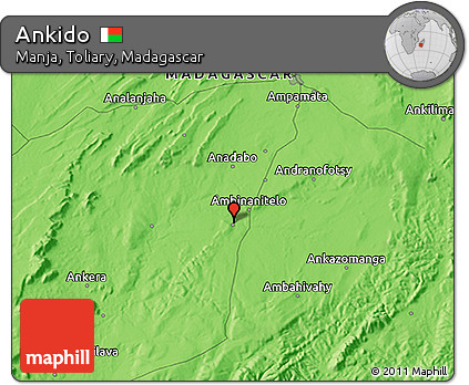 Political 3D Map of Ankido