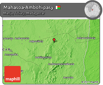 Political 3D Map of Mahasoa-Ambohipasy