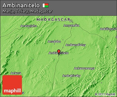 Political 3D Map of Ambinanitelo