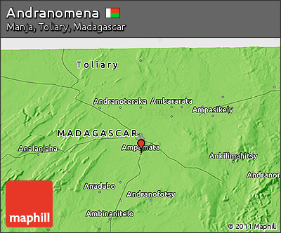 Political 3D Map of Andranomena