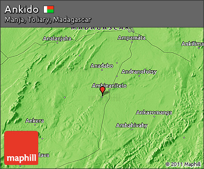 Political 3D Map of Ankido