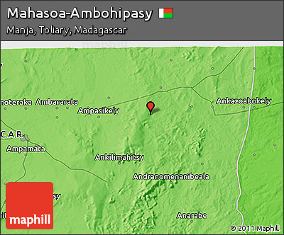 Political 3D Map of Mahasoa-Ambohipasy
