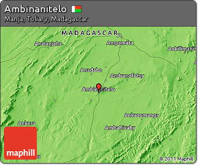Political 3D Map of Ambinanitelo